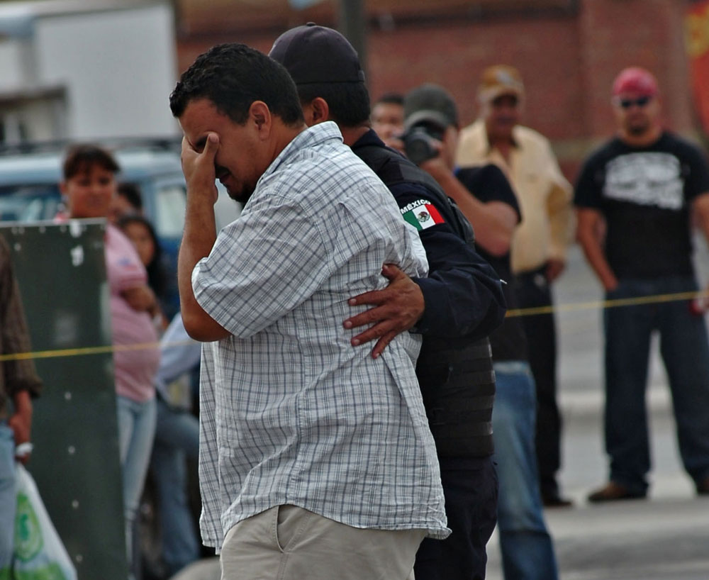 Rio Grande Mall parking lot after the attack to El Diario photojournalists. (Staff El Diario de Juárez)