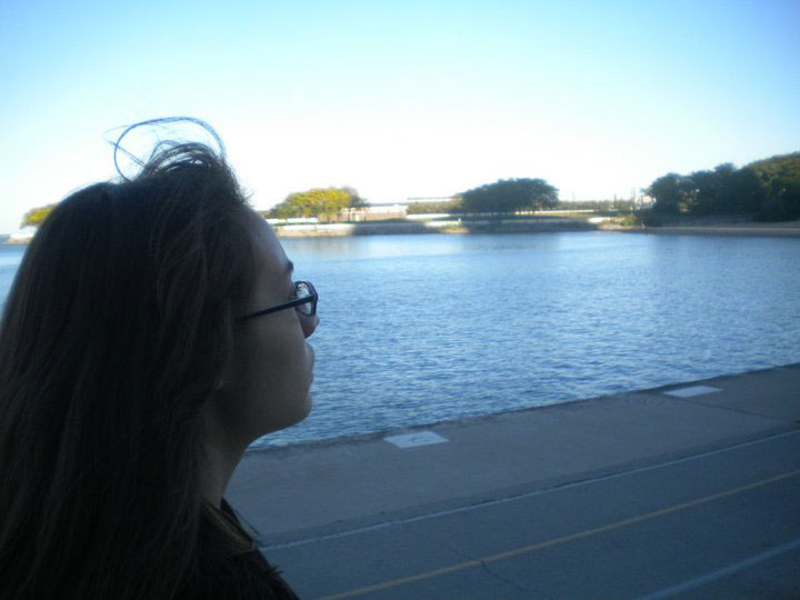 Lyndell Noriega looking at Lake Michigan in Chicago. (Photo Courtesy of Lynndel Noriega)
