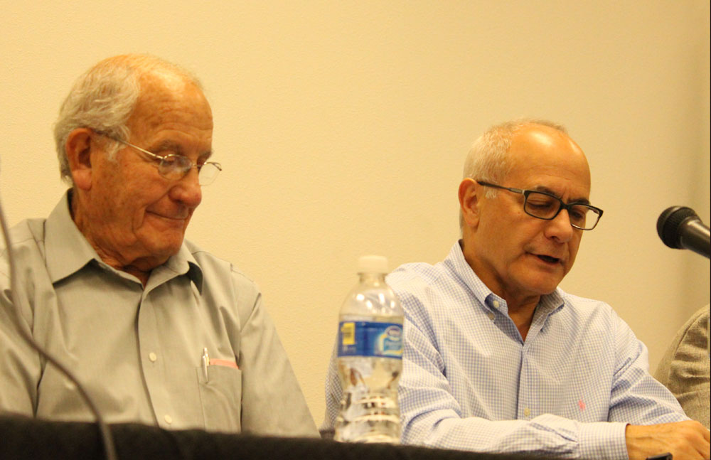 Joe Shamaley and James (Jimmy) Farah were also part of the panel organized by UTEP Department of History and El Paso Museum of History. (Marko Morales/Borderzine.com)