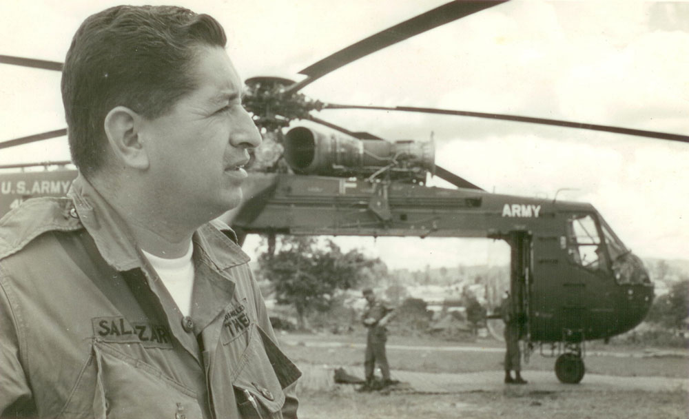 Salazar, in 1965 photo, reported from the danger-filled battlefields of Vietnam for L.A. Times.