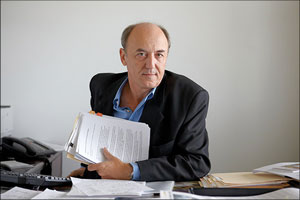 Ricardo Trotti, pictured in his Miami office, has been the director of the Inter American Press Association's Project Against Impunity since the program's inception in 1995. (Courtesy of Knight Foundation)