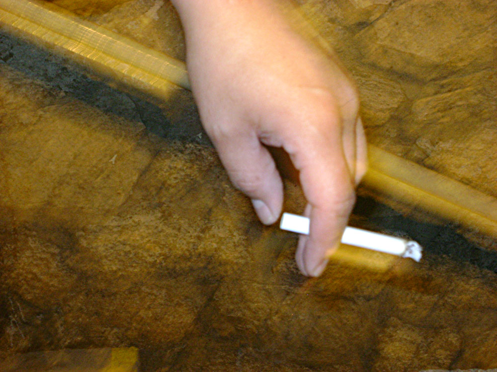 cigarettes on floor