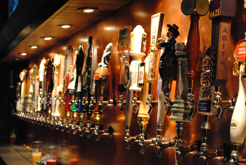 The largest selection of craft beer drafts in El Paso is located at the Hoppy Monk. (Omar Lozano/Borderzine.com)