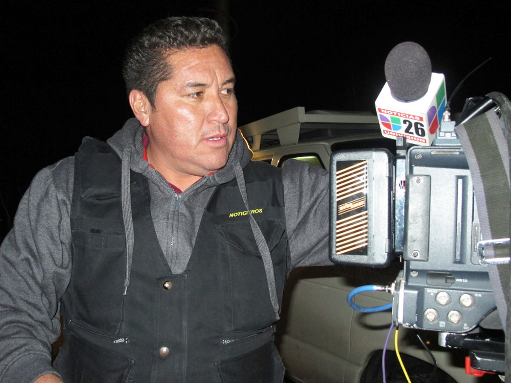 Hernadez was hired by Univision in El Paso right after obtaining political asylum. (Victoria A. Perez/Borderzine.com)