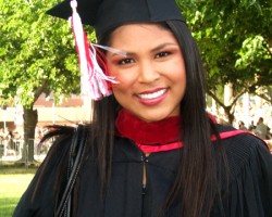 Joselyn after obtaining her master's in mass communications from CSUN. (Photo courtesy of Joselyn Arroyo)