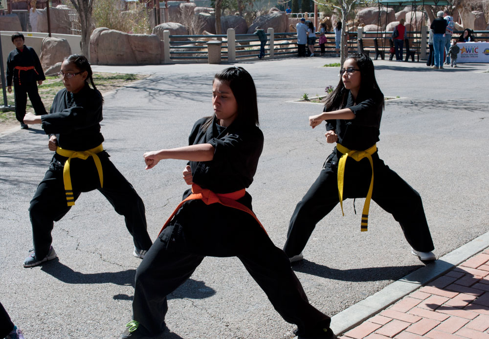 Students of Beckmon's Martial Arts Academy give a demostration to the UTEP community. (Cassandra Morrill/Borderzine.com)