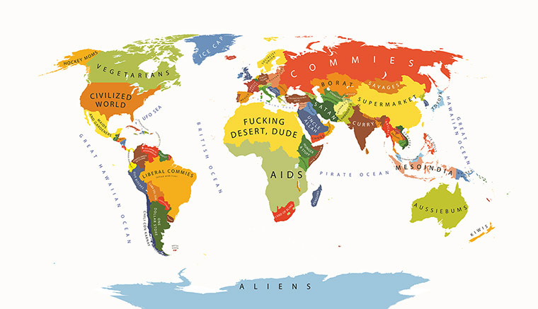 Map the Wolrd According to Americans ©Yanko Tsvetkov