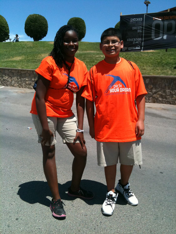 Desiree Anderson and Jonathan Perez were part of the 8,000 5th and 7th graders that visited UTEP during the Opportunity Days events. (Anoushka Valodya/Borderzine.com)