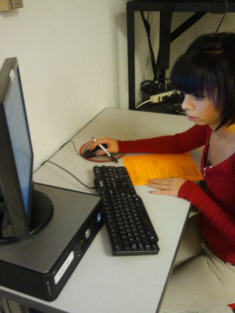 Christina Huerta works full time at Target and goes to school full time. (Cassandra Morril/Borderzine.com)