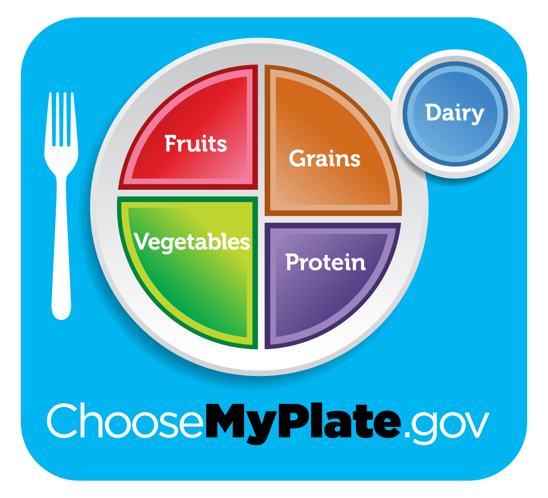 According to the site ChooseMyPlate.gov the MyPlate icon illustrates the five food groups and was designed to "remind Americans to eat healthfully". (©ChooseMyPlate.gov)
