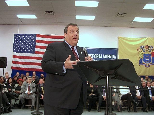 Christie at a town hall meeting in Union City, New Jersey, on February 9, 2011. (©Luigi Novi)