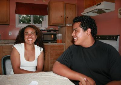 Bilingual Hebert Valdez speaks Spanish at home with his mother, Lorena. (Photo by Rebekah Wilson)