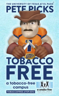  UTEP tobacco-free campus sign