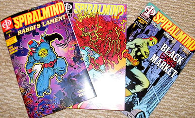 The first three issues of Spiralmind by Phi3 Comics.