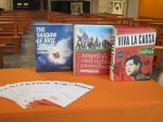 The Librotraficante Caravan exhibited some of the banned books at Mercado Mayapan. (Idali Cruz/Borderzine.com)