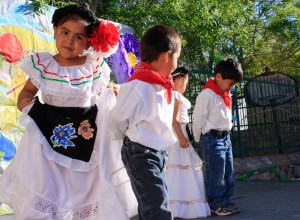 Children at Rayito de Sol celebrate the daycare’s 12th anniversary. (Danya Hernandez/Borderzine.com)