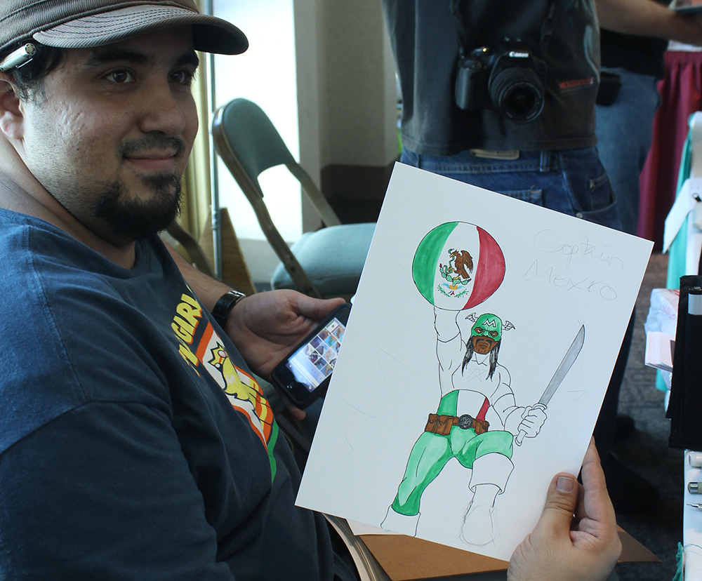 Soto creator of Capitán México. (Luisana Duarte/Borderzine.com)