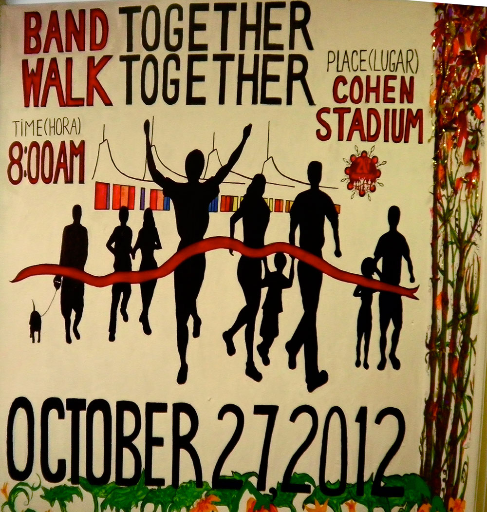 Banner promoting this year's walk. (Vanessa Juarez/Borderzine.com)