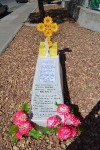 A tomb was erected to remember the seven members of the Reyes Salazar family that were victim of the violence in Ciudad Juarez. (Krystle Holguin/Borderzine.com)