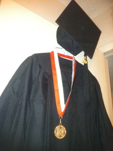 Attire ready for graduation day. (Elliot Torres/Borderzine.com)