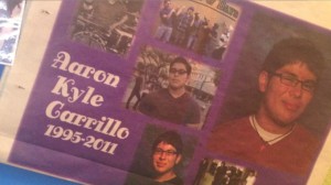 Friends of Aaron Carrillo are petitioning the permission to remember him at their commencement ceremony. (Jessica Neels/Borderzine.com)