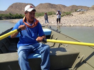 Row boat to cross the Rio Grande River between Big Bend National Park and Boquillas del Carmen, Chihuahua. (Sergio Chapa/Borderzine.com)