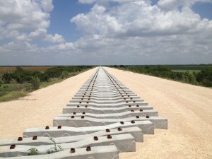 San Pedro, Texas. The West Brownsville Rail Project is laying the groundwork for the future. The international railroad crossing is expected to be open by the end of the year. (Sergio Chapa/Borderzine.com)