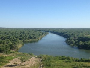 The Rio Grande River at the foot of Falcon Dam. (Sergio Chapa/Borderzine.com)