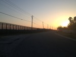 Sunset along the border fence in Del Rio. (Sergio Chapa/Borderzine.com)