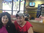 With legendary newspaper editor Diana "Didi" Fuentes, who now lives in Del Rio. (Sergio Chapa/Borderzine.com)