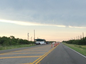 A Border Patrol checkpoint along the highway between Carrizo Springs and Eagle Pass. (Sergio Chapa/Borderzine.com)