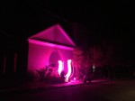 A neon sculputre outside a home in Marfa. (Sergio Chapa/Borderzine.com)