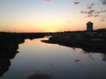 Sunset along the Rio Grande River between Nuevo Laredo, Tamaulipas and Laredo, Texas. (Sergio Chapa/Borderzine.com)