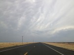 Storm clouds rolled in from the mountains and then over Highway 90. (Sergio Chapa/Borderzine.com)
