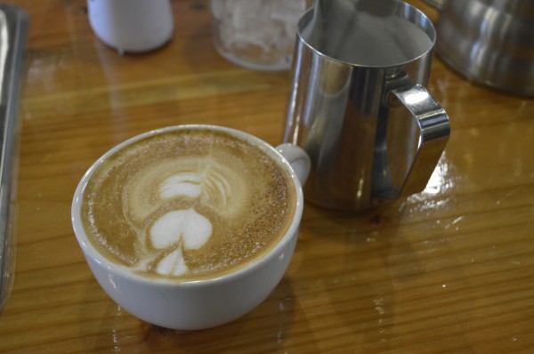 A creamy heart enhances a cup of freshly roasted Ethiopian coffee from BLDG 6 Coffee Roasters in east El Paso.(Michael Marcotte/Borderzine.com)