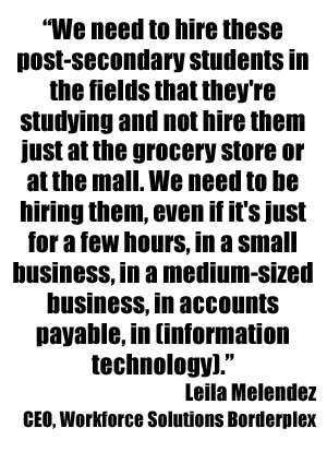 Highlighted quote by Leila Melendez is CEO of Workforce Solutions Borderplex