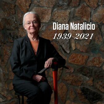 Portrait of late UTEP President Diana Natalicio with dates 1939-2021