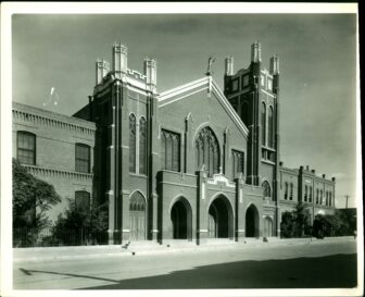 front of Sacred Heart Church 1928 Cleofas Calleros Papers