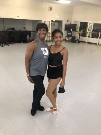 Myself and Lauren Anderson after a ballet class with her.